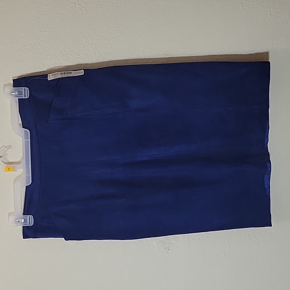 NWT Blue Knee Length Suede Skirt